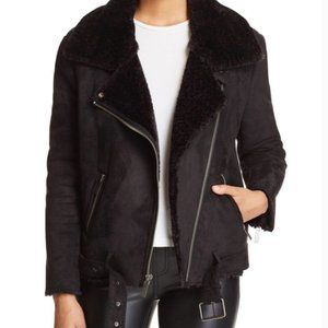 Dolce Vita faux suede and shearling aviator jacket